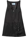 Prada Sleeveless Re-nylon Dress In Black