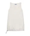 Prada Sleeveless Technical Pongé Mini-dress In Nude