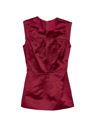 Pre-owned Prada Sleeveless Top In Red