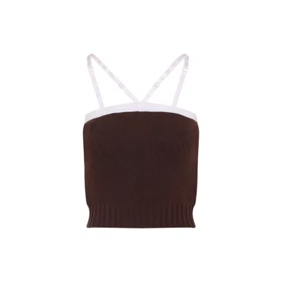 PRADA PRADA SLEEVELESS KNITTED TOP