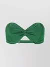 Prada Sleeveless Twist Front Top In Green