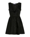 Prada Re-nylon Bow-detail Mini Dress In Black