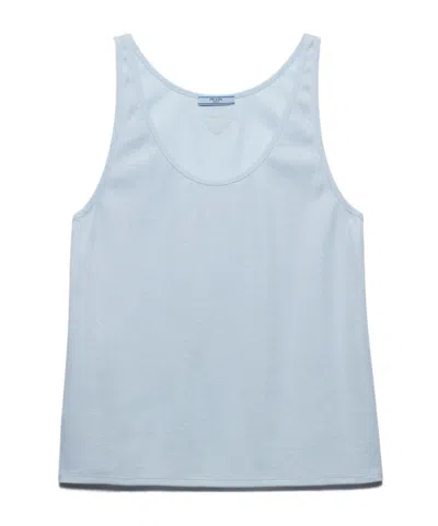 Prada Sleeveless Vest In Astro