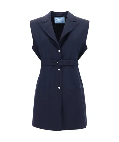 PRADA PRADA SINGLE-BREASTED BELTED GILET