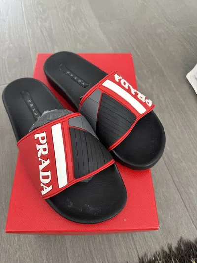 Pre-owned Prada Slides In Black
