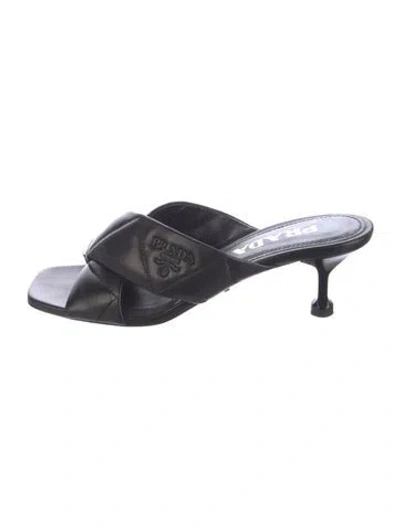 Pre-owned Prada Slides In Black