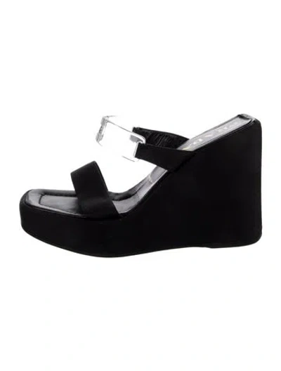 Pre-owned Prada Slides In Black