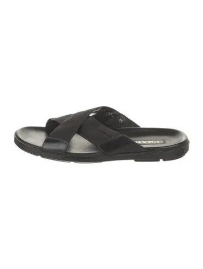 Pre-owned Prada Slides In Black