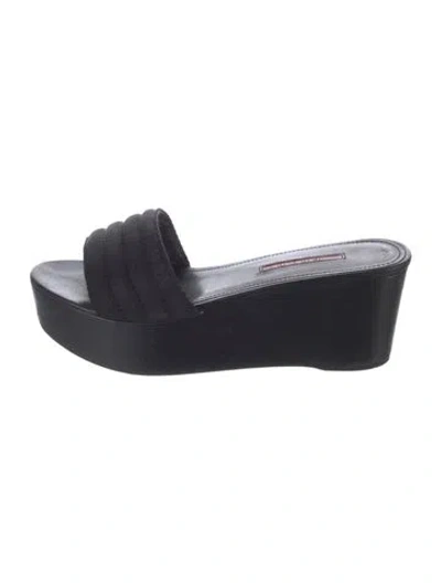 Pre-owned Prada Slides In Black