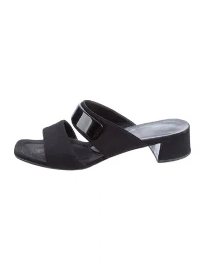 Pre-owned Prada Slides In Black