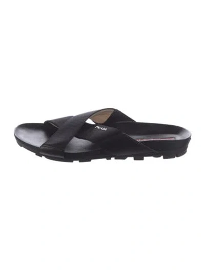 Pre-owned Prada Slides In Black