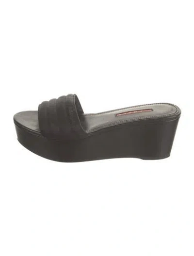Pre-owned Prada Slides In Black