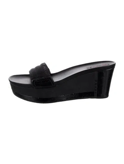 Pre-owned Prada Slides In Black