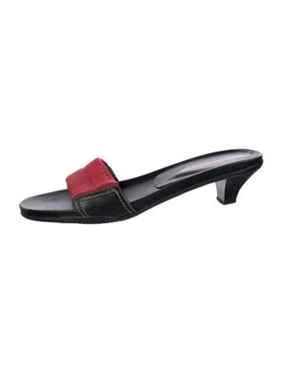 Pre-owned Prada Slides In Black/red