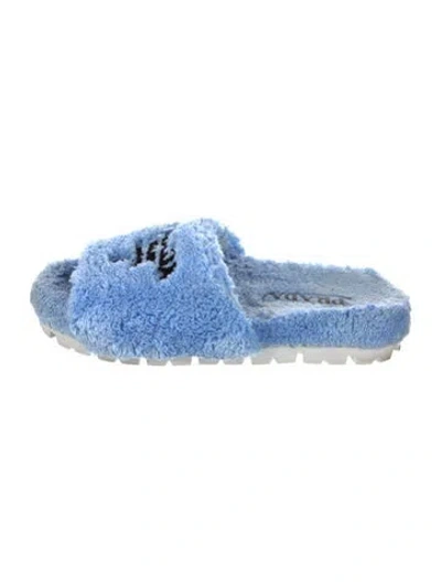 Pre-owned Prada Slides In Blue