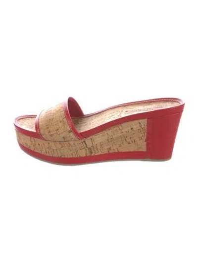 Pre-owned Prada Slides In Red