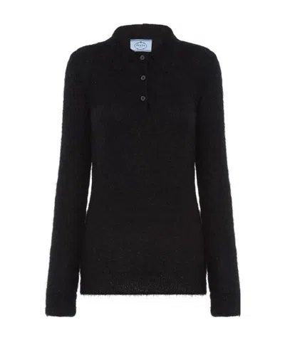 Prada Slim-fit Mohair Polo Shirt