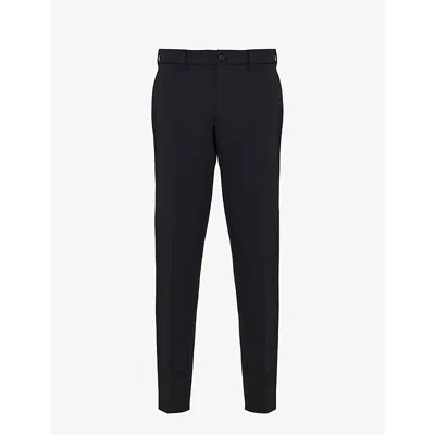 Prada Mens Black Slim-fit Straight-leg Woven Trousers