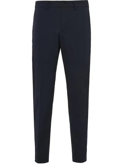 Prada Slim-fit Tailored Trousers In Blue