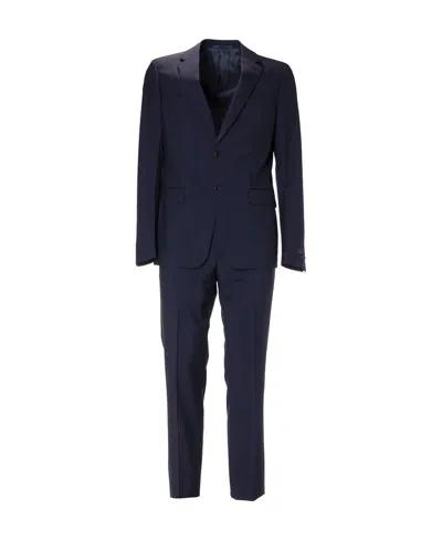 Prada Slim Fit Two Piece Suit In Blue
