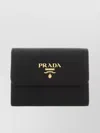 Prada Slim Leather Wallet With Compact Design