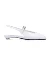 Prada Slingback Ballerinas In White