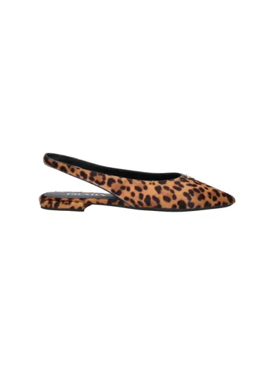Prada Slingback Flats In Brown