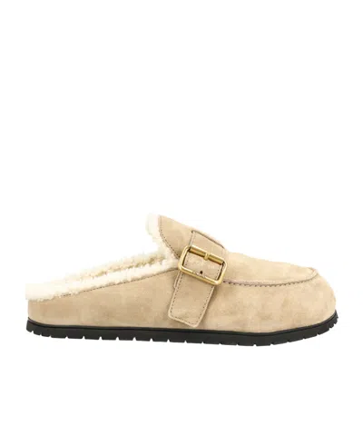 Prada Slingback Mules In Nude