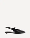 Prada Mary Jane Patent Pointy-toe Slingback Ballerina Flat
