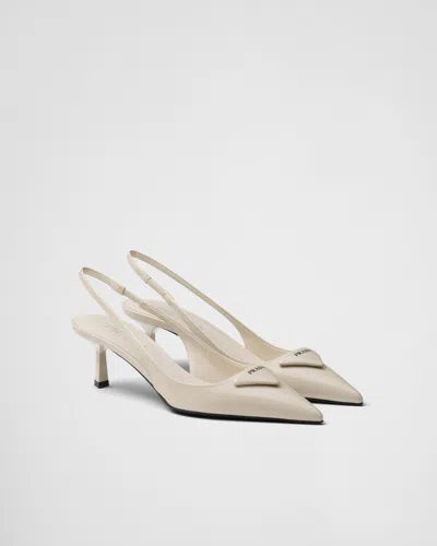 PRADA SLINGBACK-PUMPS AUS LACKLEDER