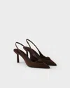 Prada Suede Pointed Toe Stiletto Heel Pumps In Multi