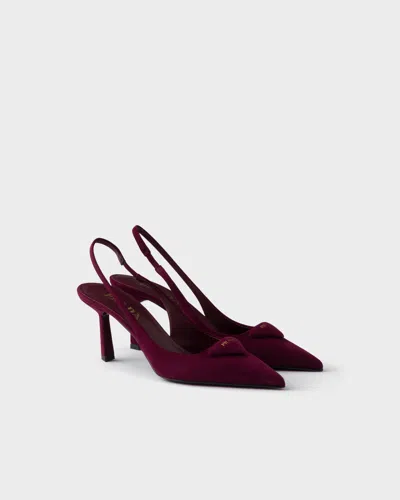 PRADA SUEDE SLINGBACK PUMPS