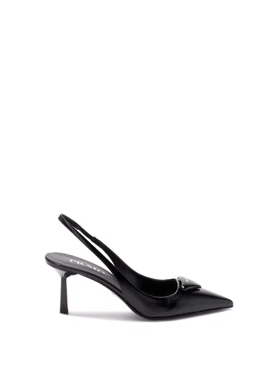 Prada Slingback Pumps In Black  