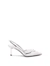 Prada Slingback Pumps In Silver