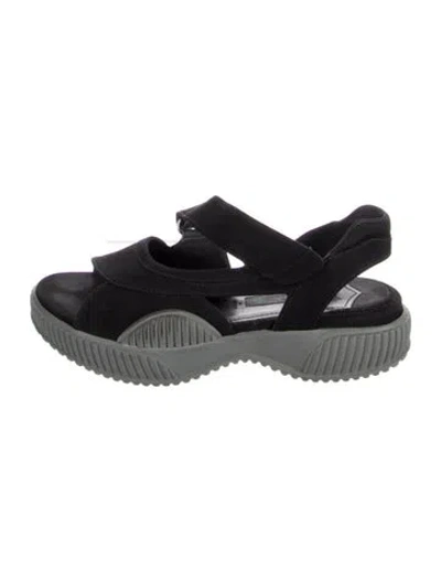 Pre-owned Prada Slingback Sandals In Black