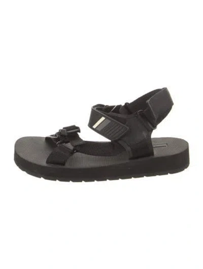 Pre-owned Prada Slingback Sandals In Black