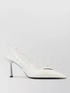 Prada Slingback Sandals Pointed Toe Stiletto Heel In Neutral