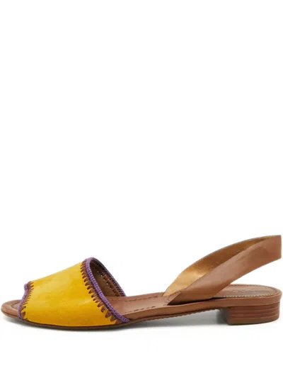 Pre-owned Prada Slingback Suede Sandals