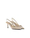 Prada 75mm Mesh Slingback Pumps In Neutral