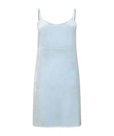 Prada Slip Dress In Blue