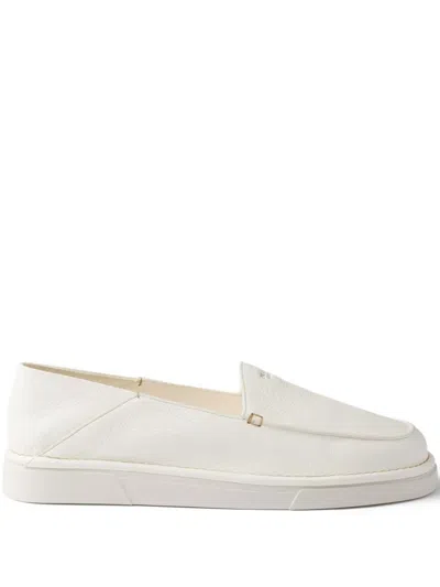 PRADA SLIP-ON LEATHER SHOES