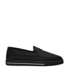 Prada Nylon Slip-on Sneakers In Black