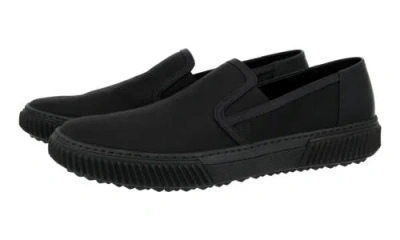 Pre-owned Prada Slip-on Stratus Sneakers Shoes 4d3168 Black Nylon