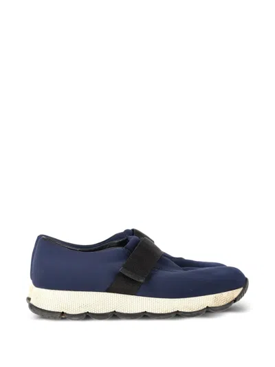Pre-owned Prada Slip-ons Sneakers In Blue