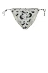 Prada Tie-side Printed Bikini Bottom In White