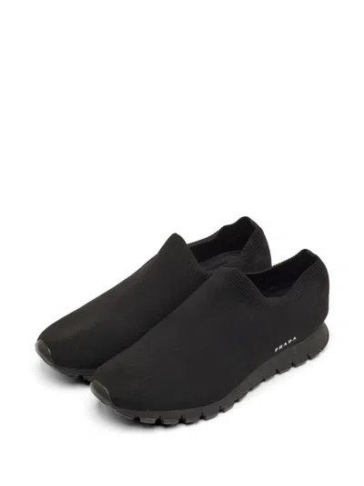 Pre-owned Prada Slip-on Sneakers In Black