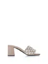 Prada Slipper With Wedge And Logo In Corda+talco
