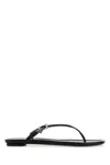 Prada Pantoletten Mit Emailliertem Triangel-logo In Black