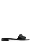 Prada Women Black Nappa Leather Slippers In Black