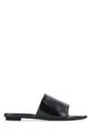 Prada Black Leather Sandals In Black
